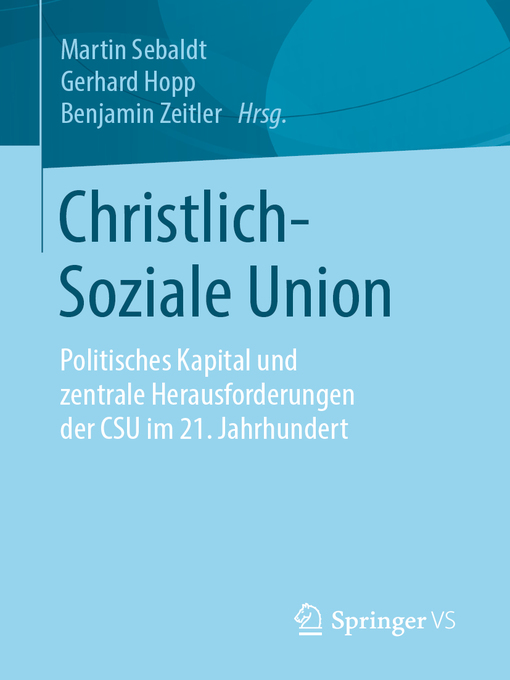 Title details for Christlich-Soziale Union by Martin Sebaldt - Available